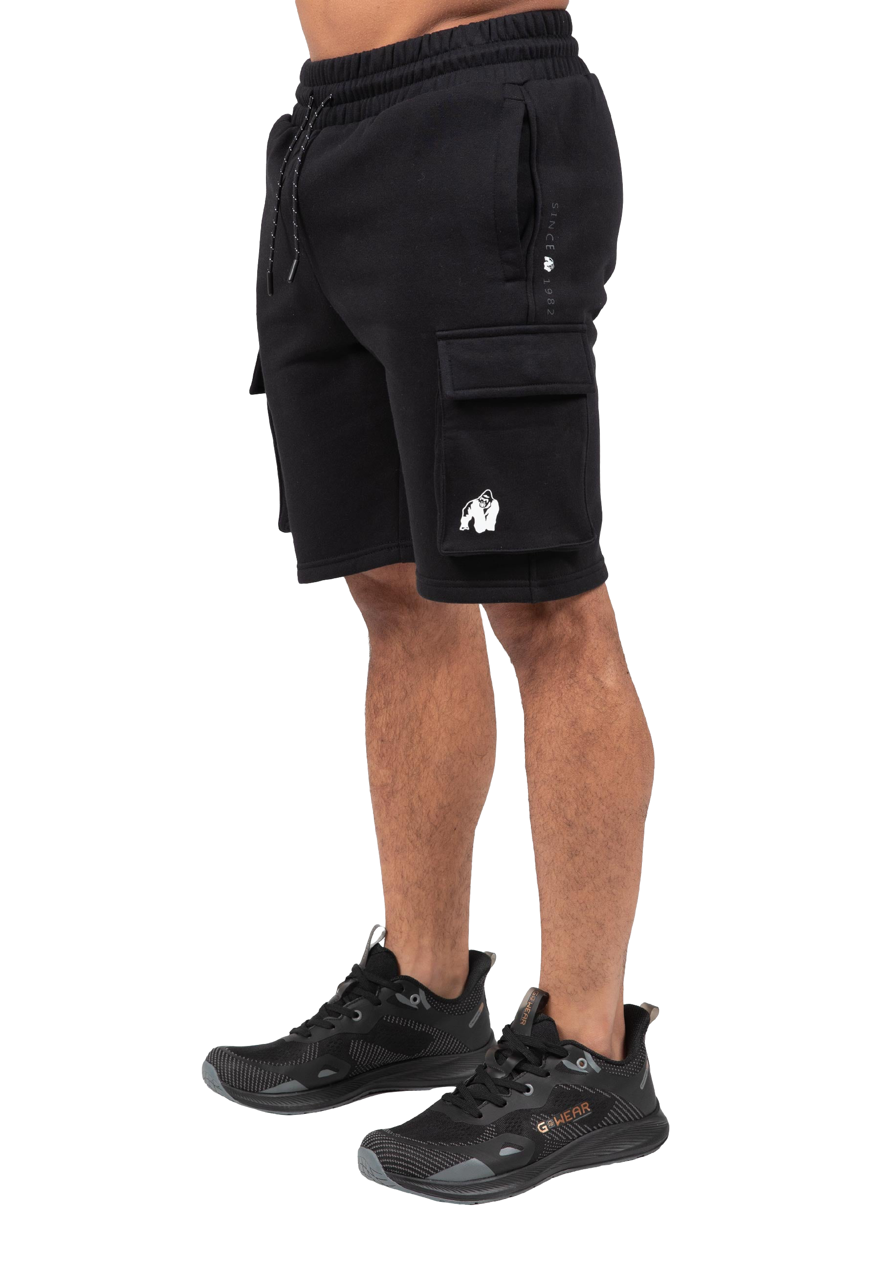 Hudson Cargo Sweat Shorts-Black