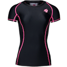Carlin Compression Short Sleeve Top - Black/Pink