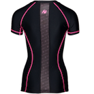 Carlin Compression Short Sleeve Top - Black/Pink