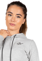 Pixley Crop Top Hoodie - Gray