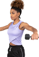 Estelle Twisted Crop Top - Lilac