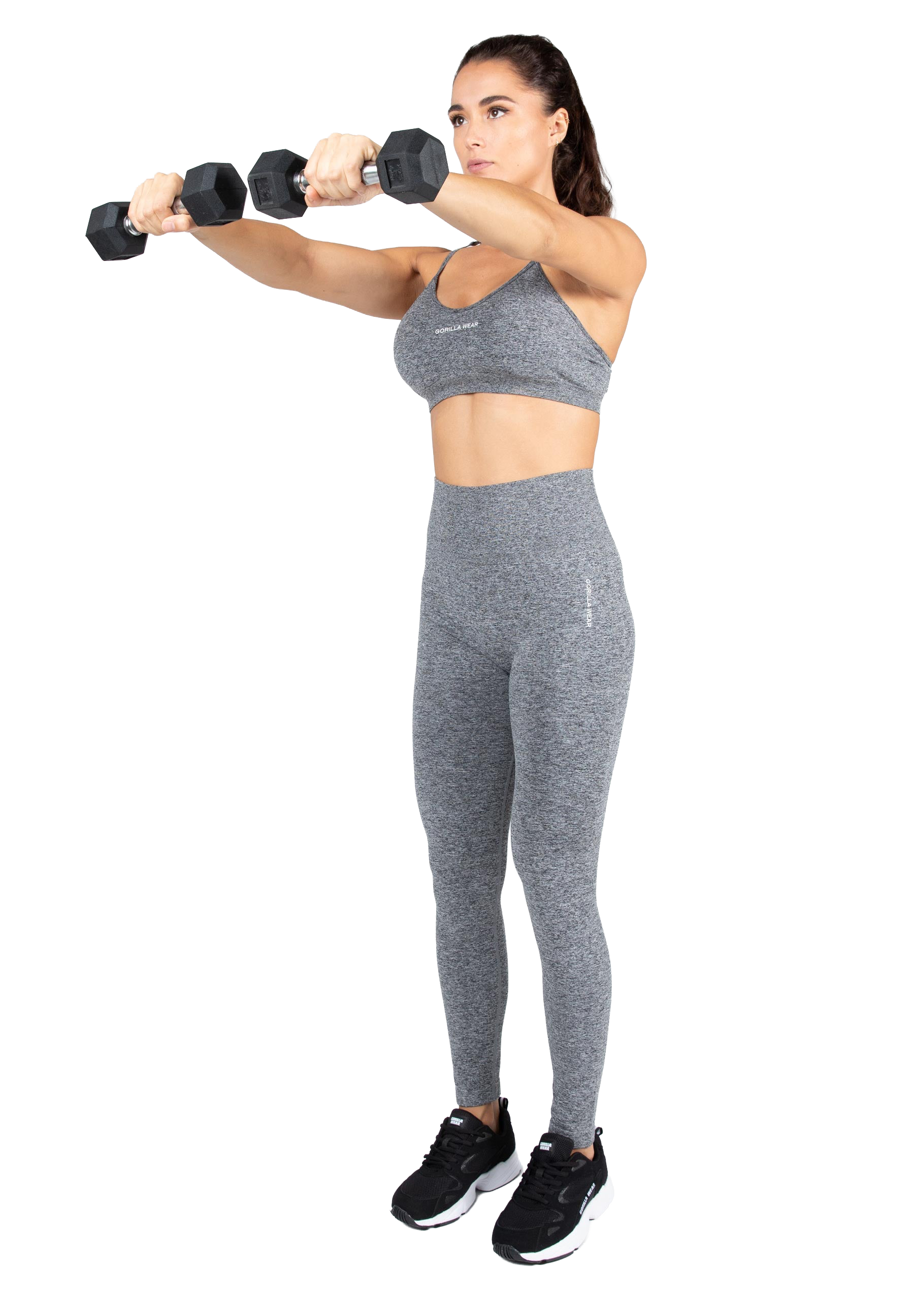 Quincy Seamless Sport Bra - Gray Melange