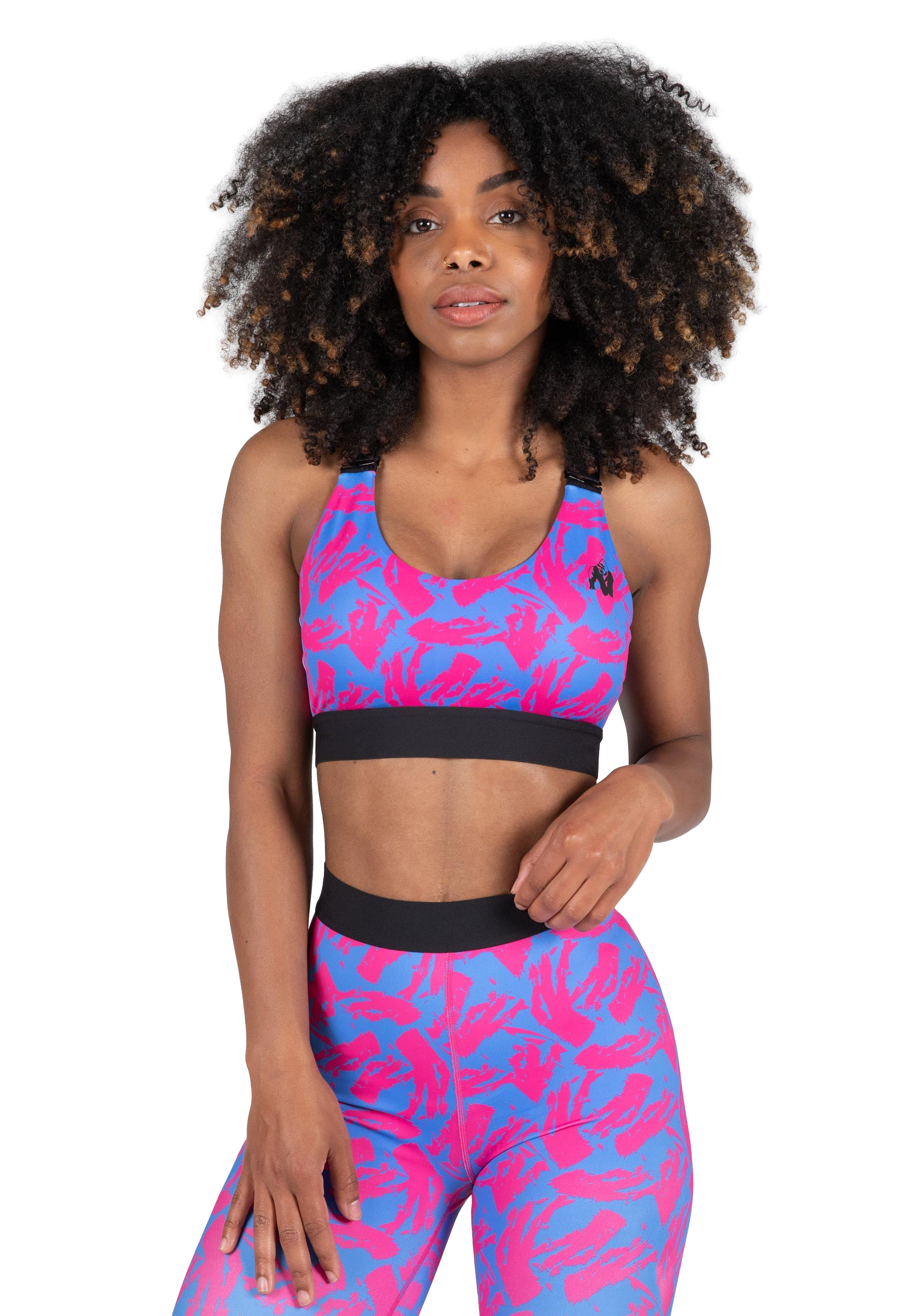 Colby Sports Bra - Blue/Pink