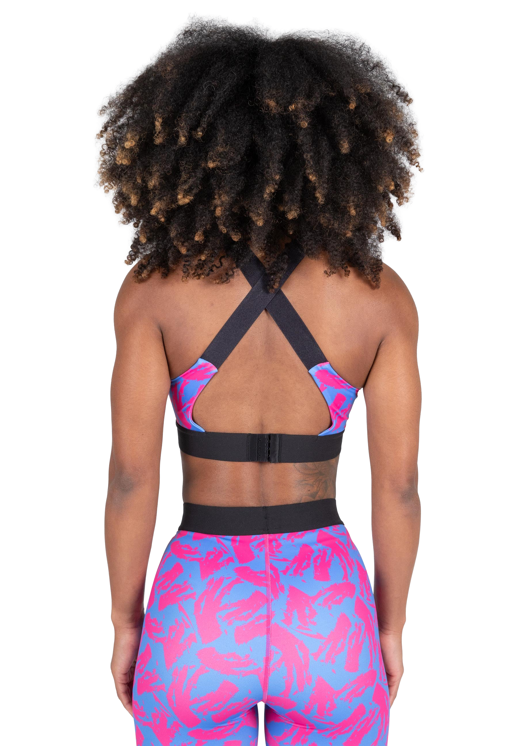 Colby Sports Bra - Blue/Pink