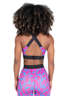 Colby Sports Bra - Blue/Pink