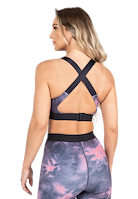 Colby Sports Bra - Gray/Pink