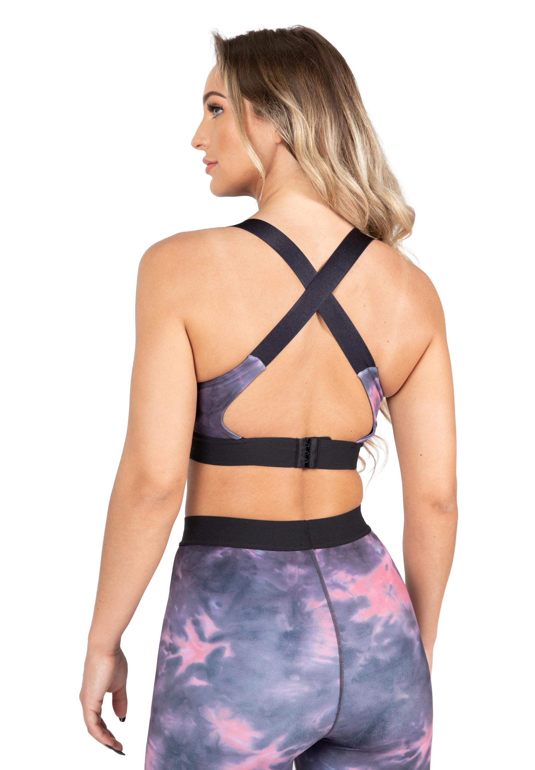 Colby Sports Bra - Gray/Pink
