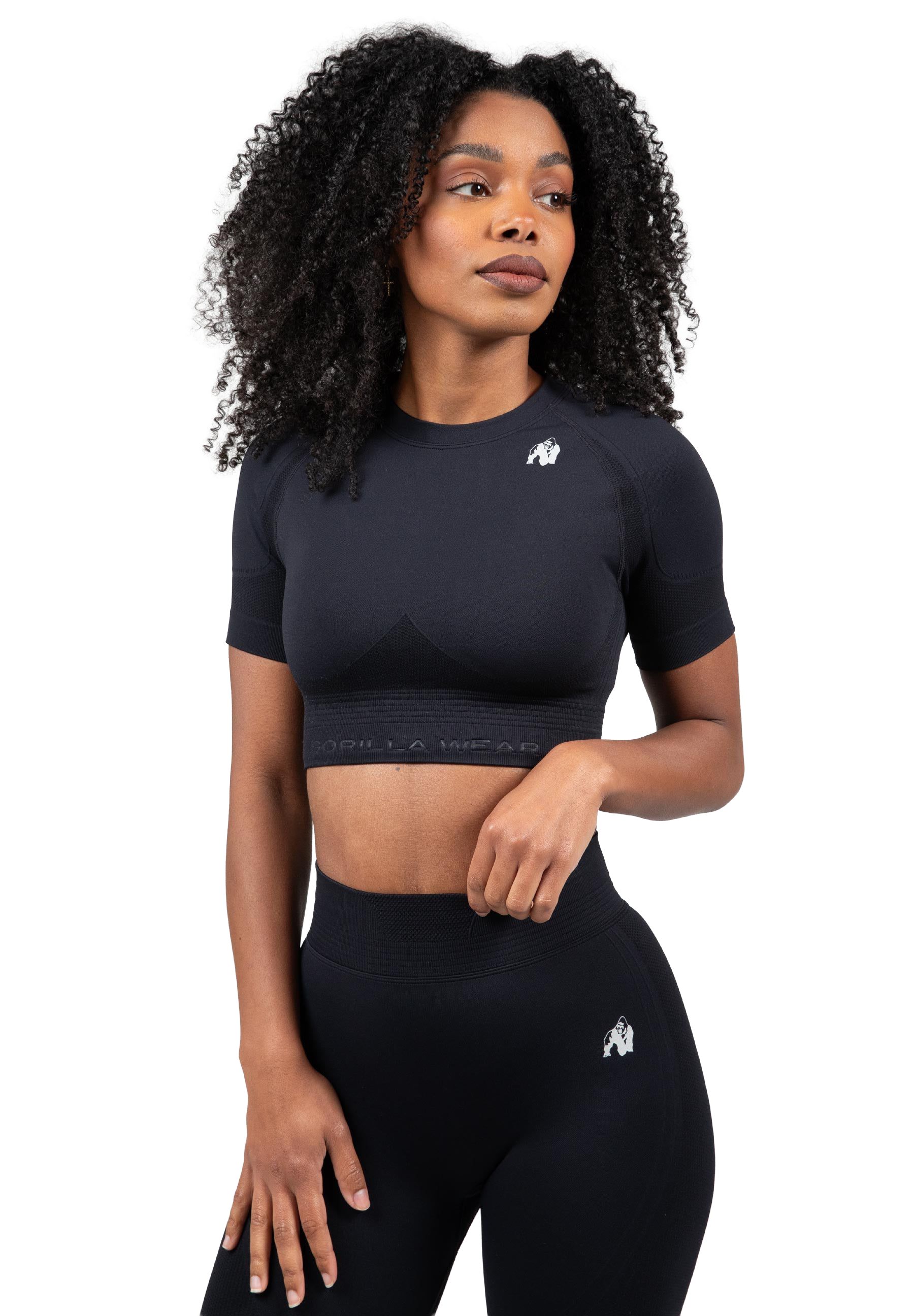 Whitney Seamless Crop Top - Black