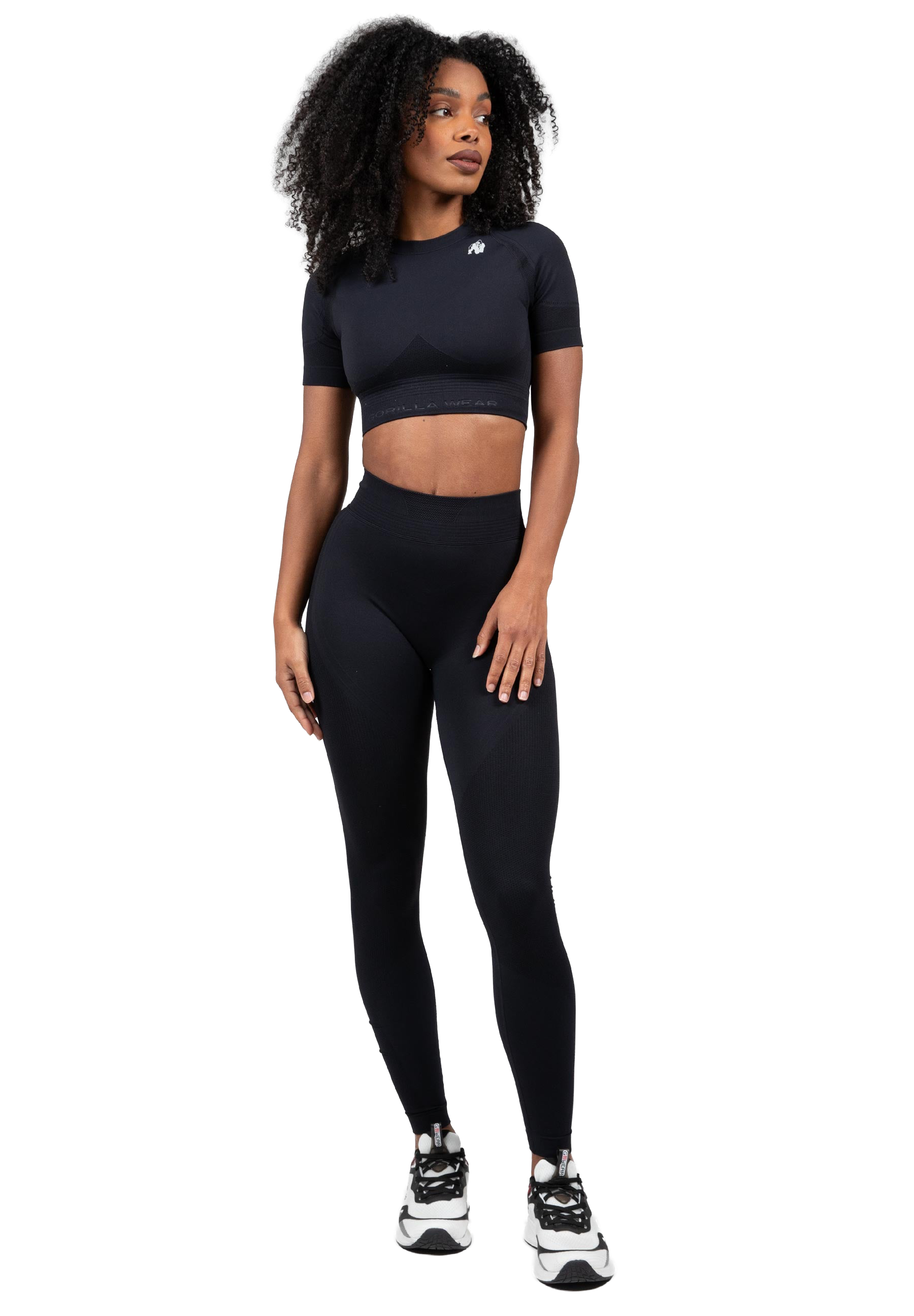 Whitney Seamless Crop Top - Black