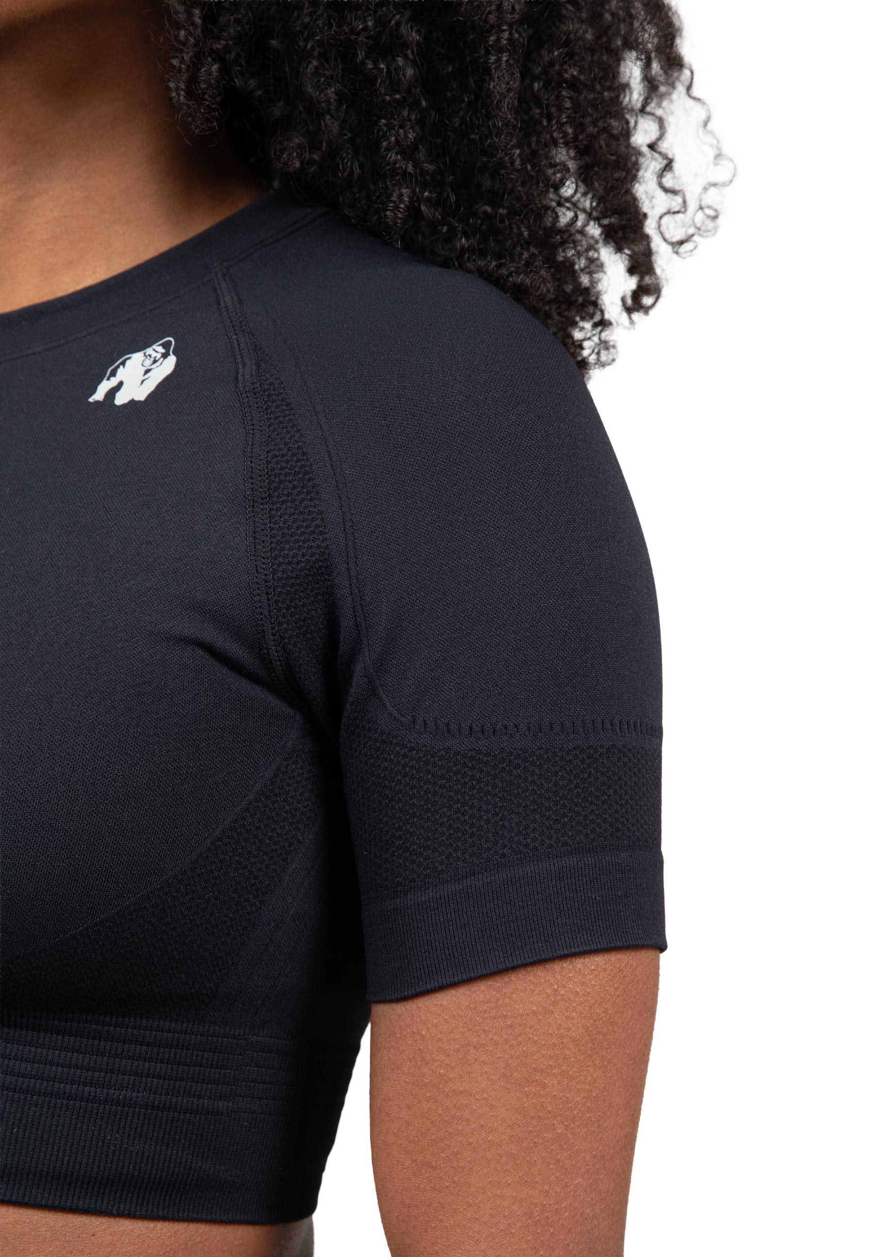 Whitney Seamless Crop Top - Black