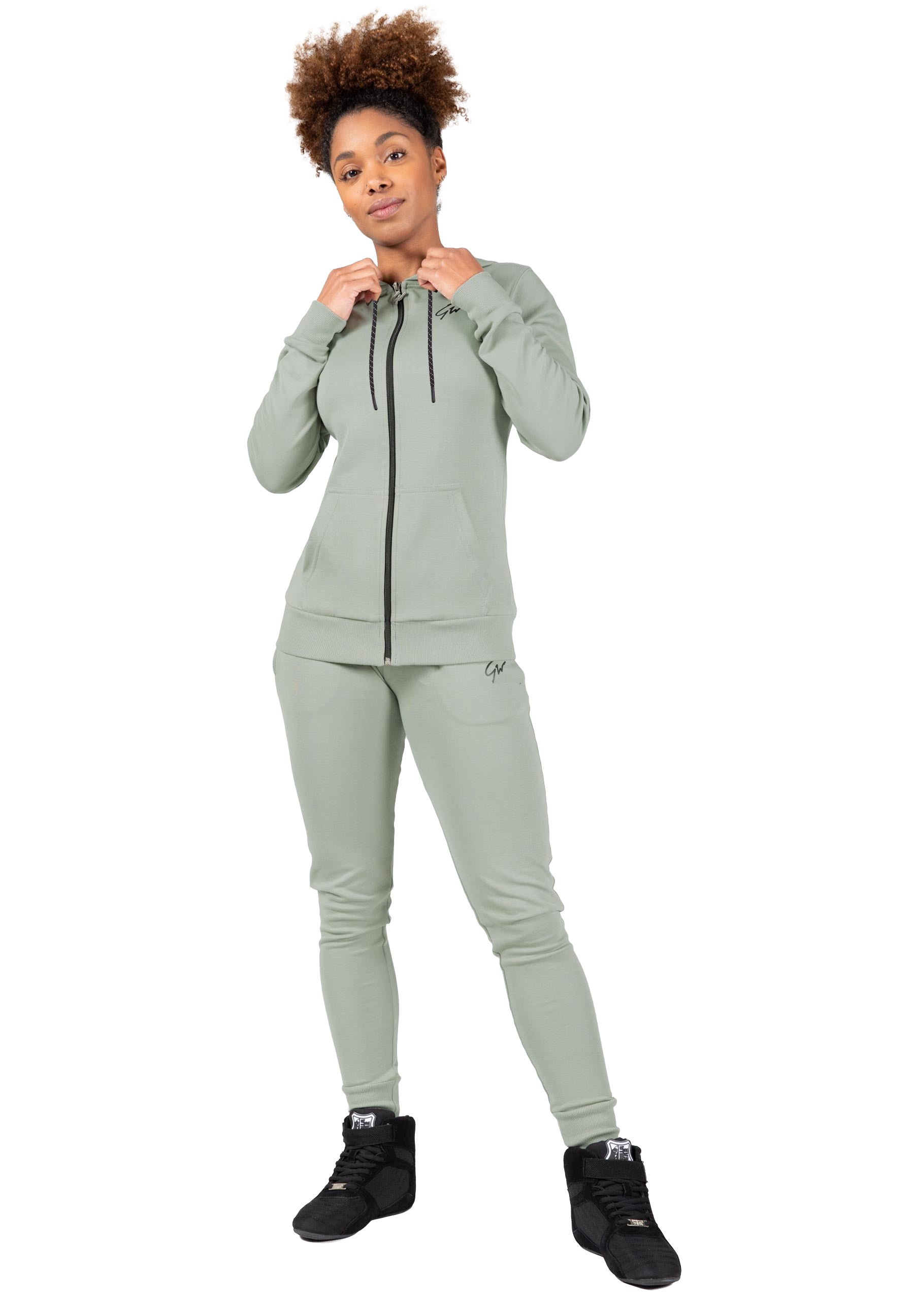 Pixley Zipped Hoodie - Light Green