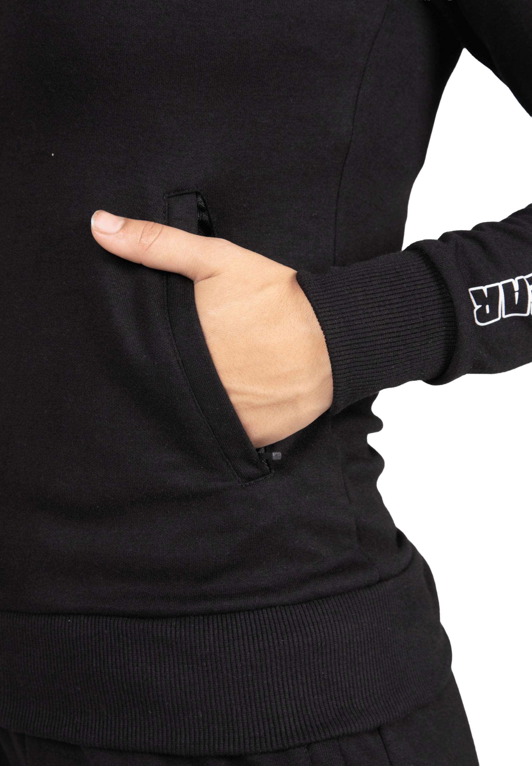 Marion Zipped Hoodie - Black
