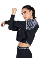 Zion Cropped Hoodie - Black