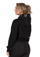 Tracey Cropped Hoodie - Black