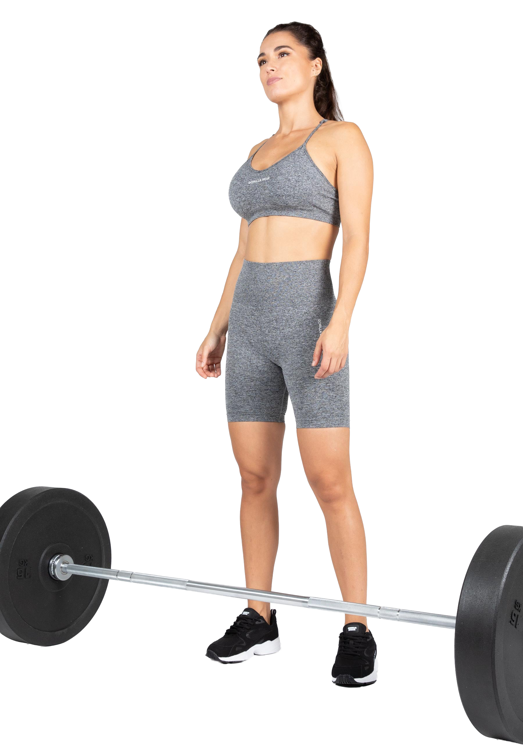 Quincy Seamless Cycling Shorts - Gray Melange