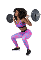 Colby Leggings - Blue/Pink