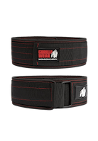 GW 4 Inch Nylon Lifting Belt - Black/Red Stitched