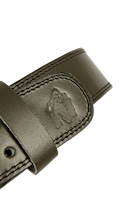 Gorilla Wear 4 Inch Padded Leather Lifting Belt - Army Green