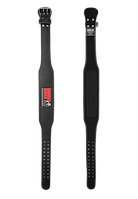 Gorilla Wear 4 Inch Padded Leather Lifting Belt - Black/Red