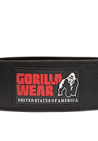 Gorilla Wear 4 Inch Padded Leather Lifting Belt - Black/Red