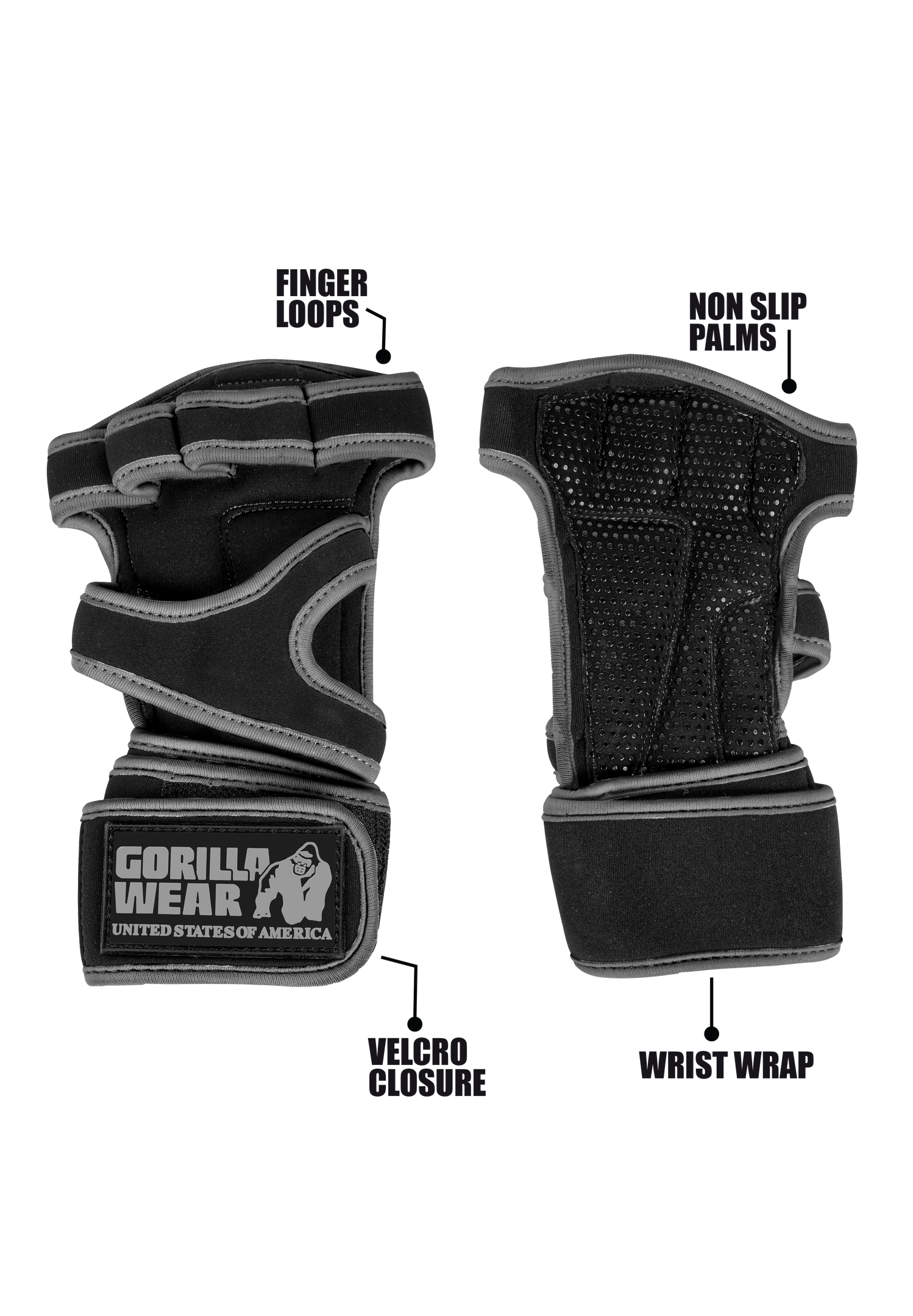 Yuma Workout Gloves - Black/White