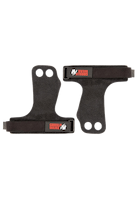 2-Hole Leather Lifting Grips - Black