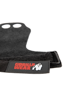 2-Hole Leather Lifting Grips - Black