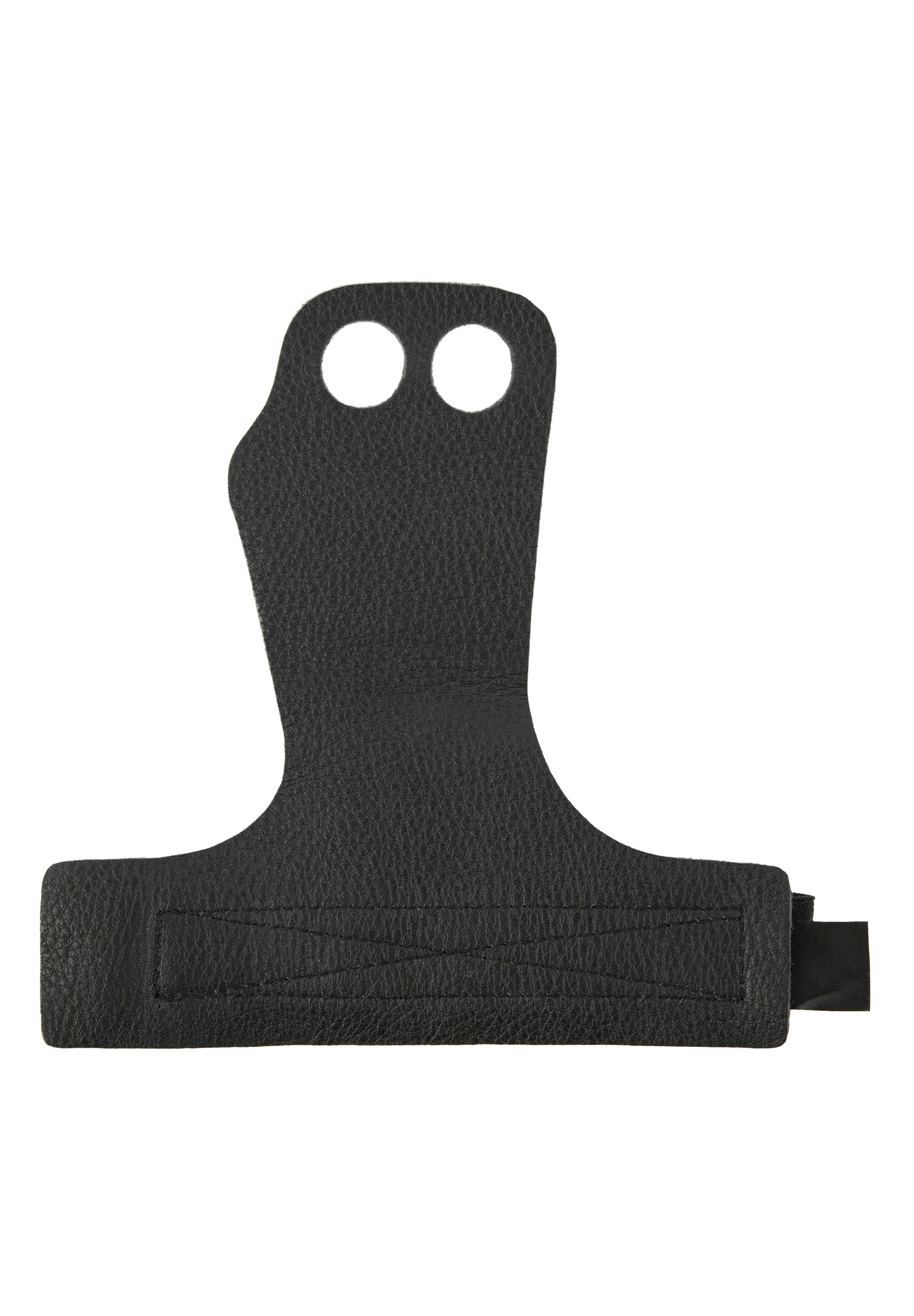 2-Hole Leather Lifting Grips - Black