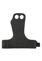 2-Hole Leather Lifting Grips - Black