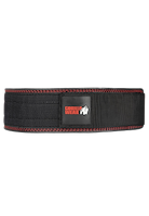 Gorilla Wear 4 Inch Premium Leather Lifting Belt - Black/Red