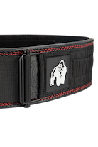 Gorilla Wear 4 Inch Premium Leather Lifting Belt - Black/Red
