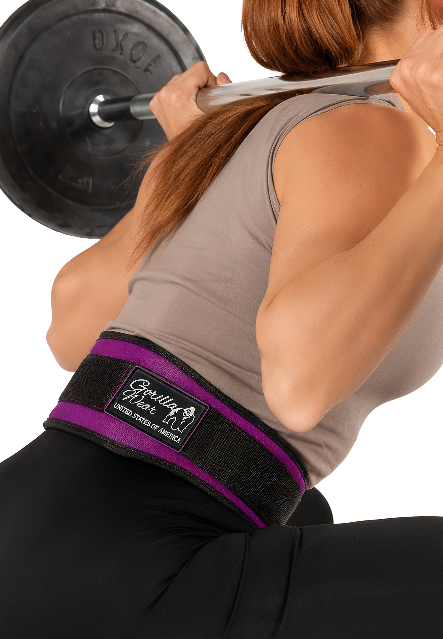 Gorilla Wear 4 Inch Women's Lifting Belt - Black/Purple