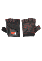 Women's Fitness Gloves - Black/Red Stitched