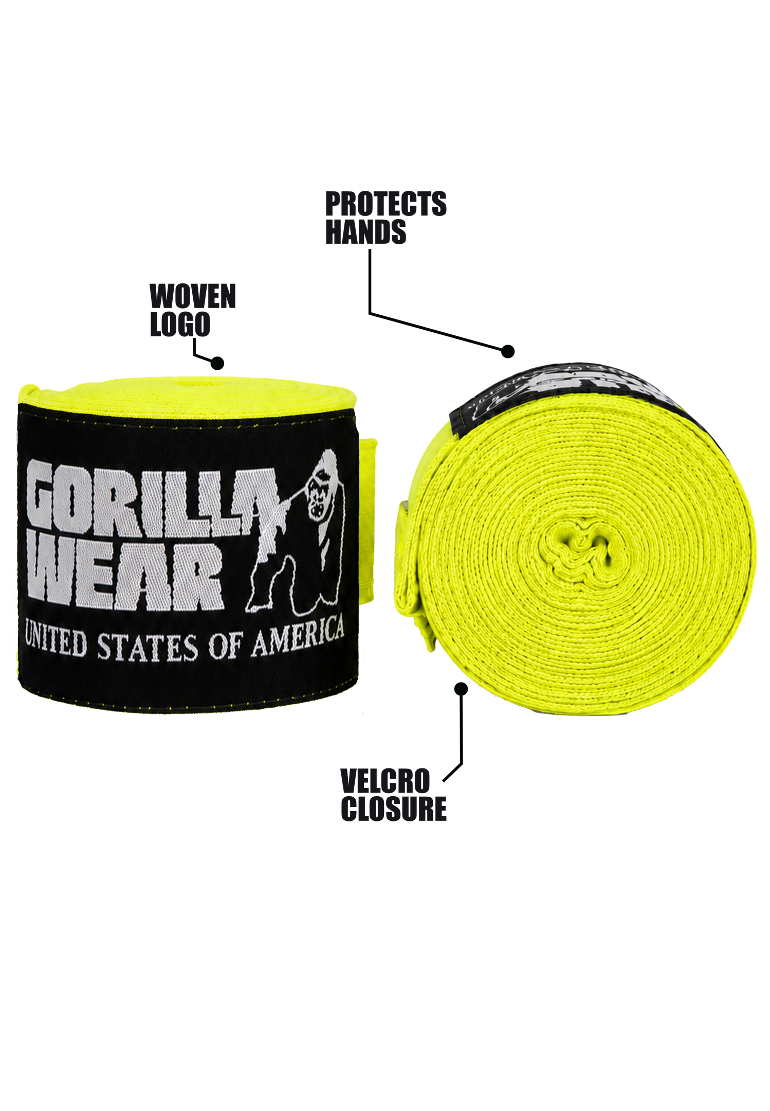 Boxing Hand Wraps - Yellow