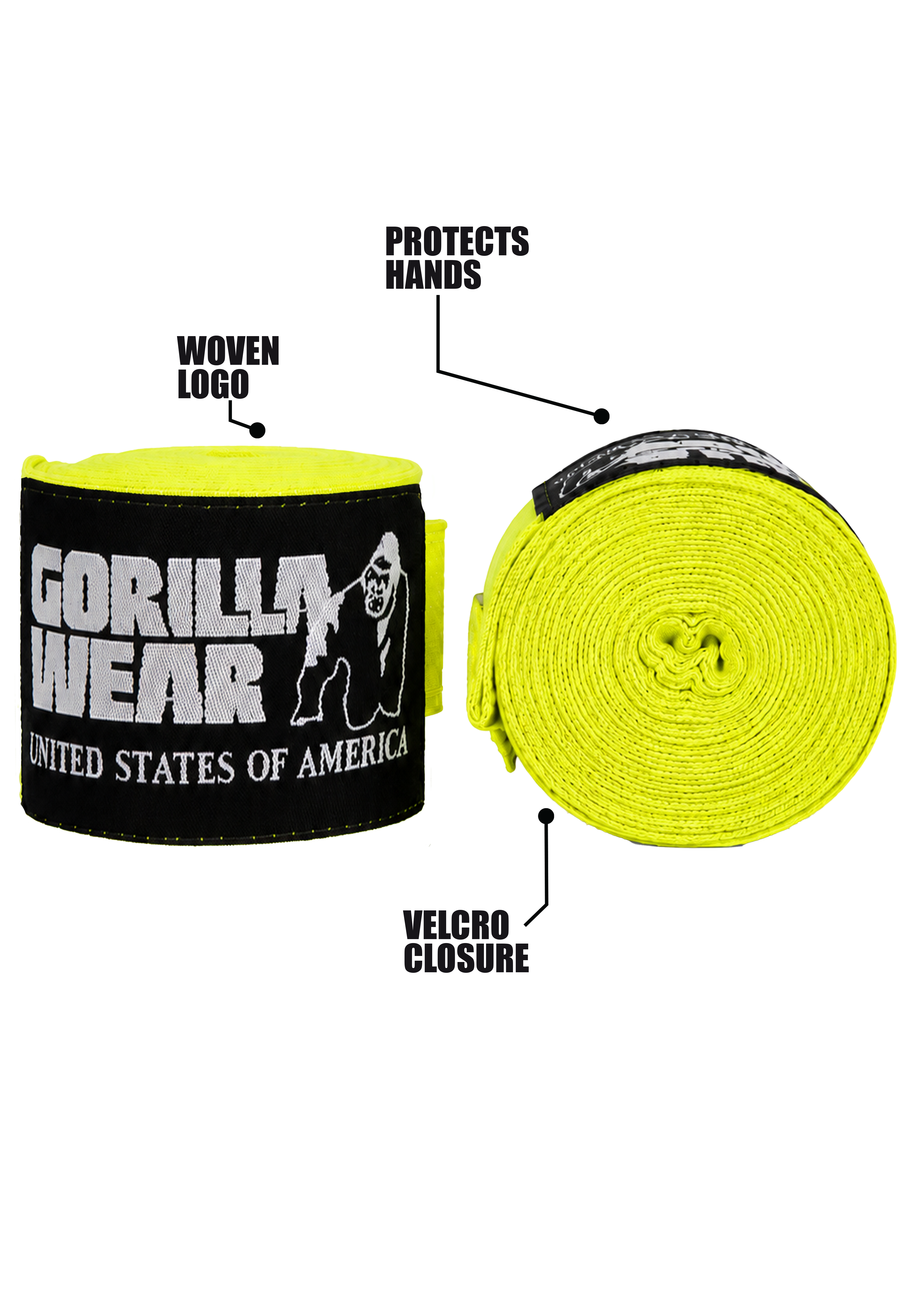Boxing Hand Wraps - Yellow