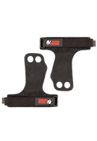 Gorilla Wear 2-Hole Leather Lifting Grips Workout Gloves & Grips Black