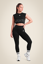 Gorilla Wear Albion Oversized Crop Top T-Shirt & Tops Black