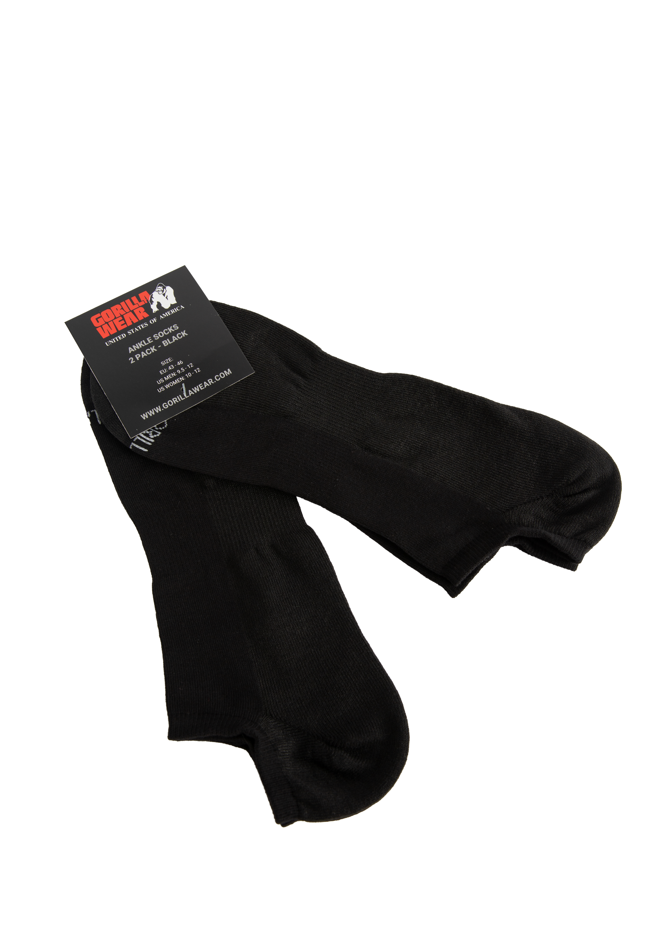 Gorilla Wear Ankle Socks 2-Pack Socks Black