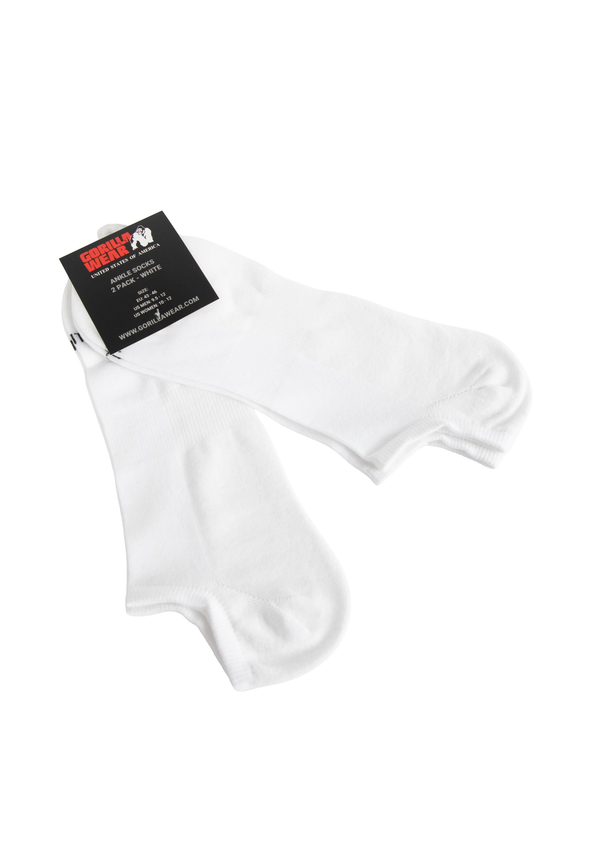 Gorilla Wear Ankle Socks 2-Pack Socks White