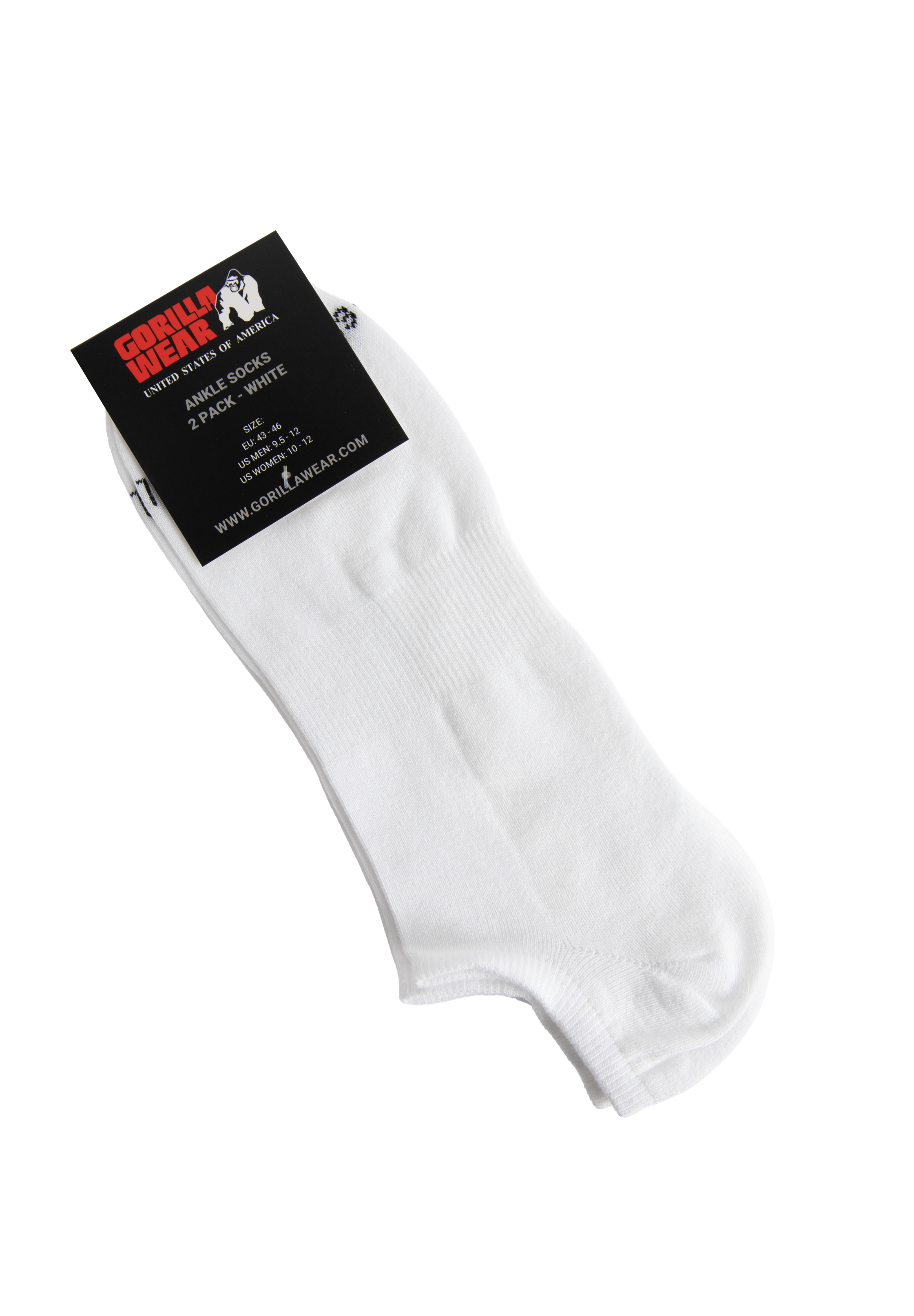 Gorilla Wear Ankle Socks 2-Pack Socks White
