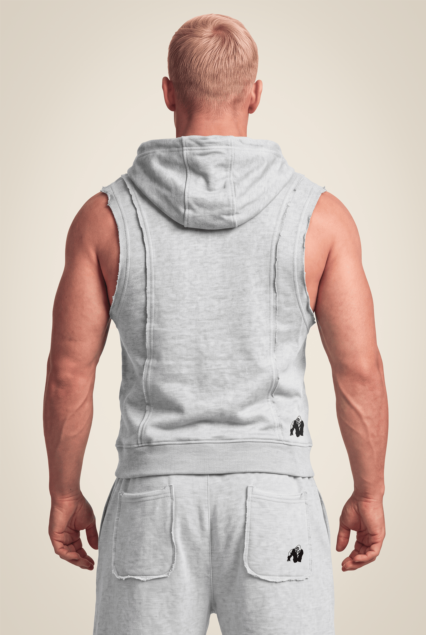 Gorilla Wear Asheville Raw Sleeveless Hoodie Hoodie & Sweatshirt Gray