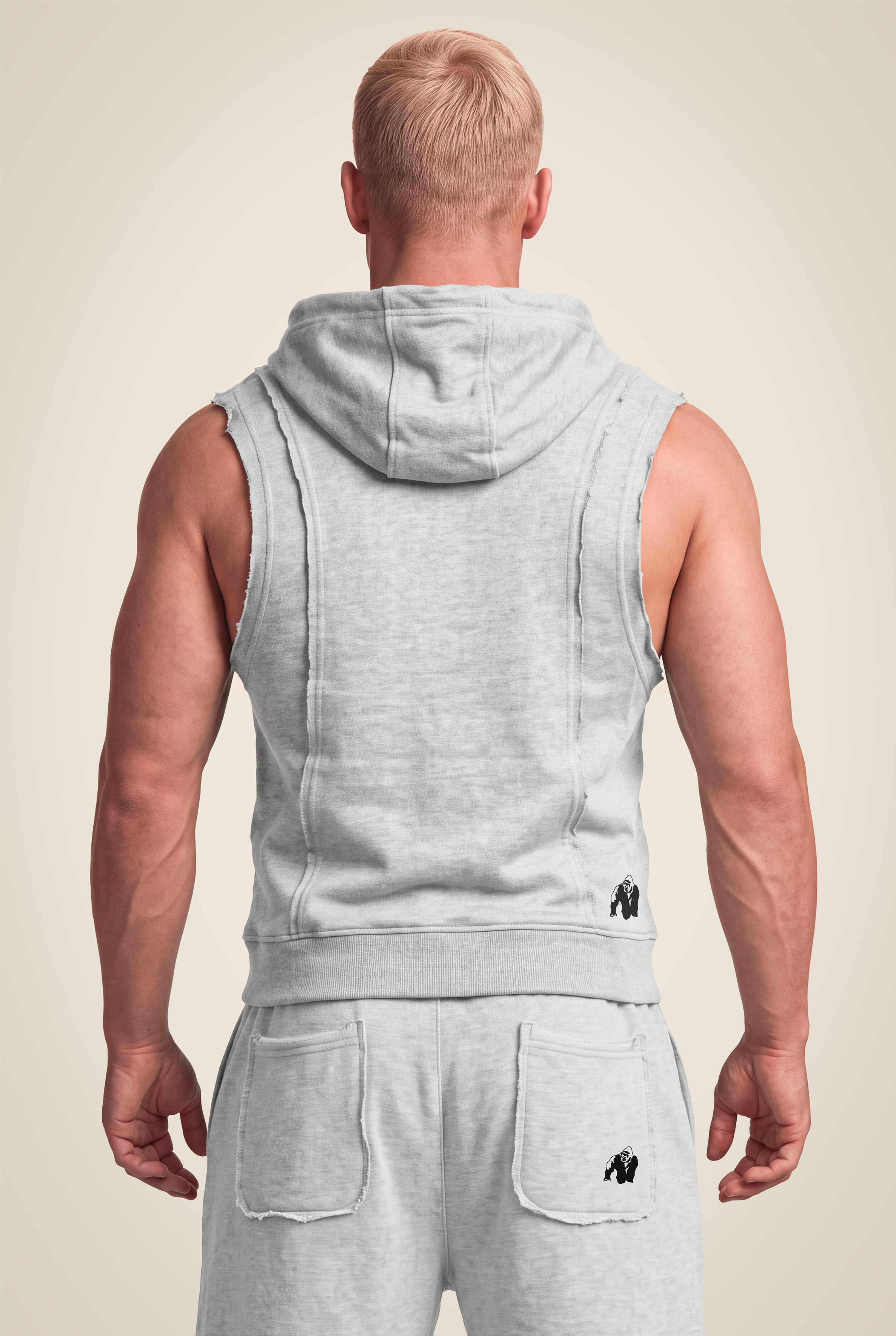 Gorilla Wear Asheville Raw Sleeveless Hoodie Hoodie & Sweatshirt Gray