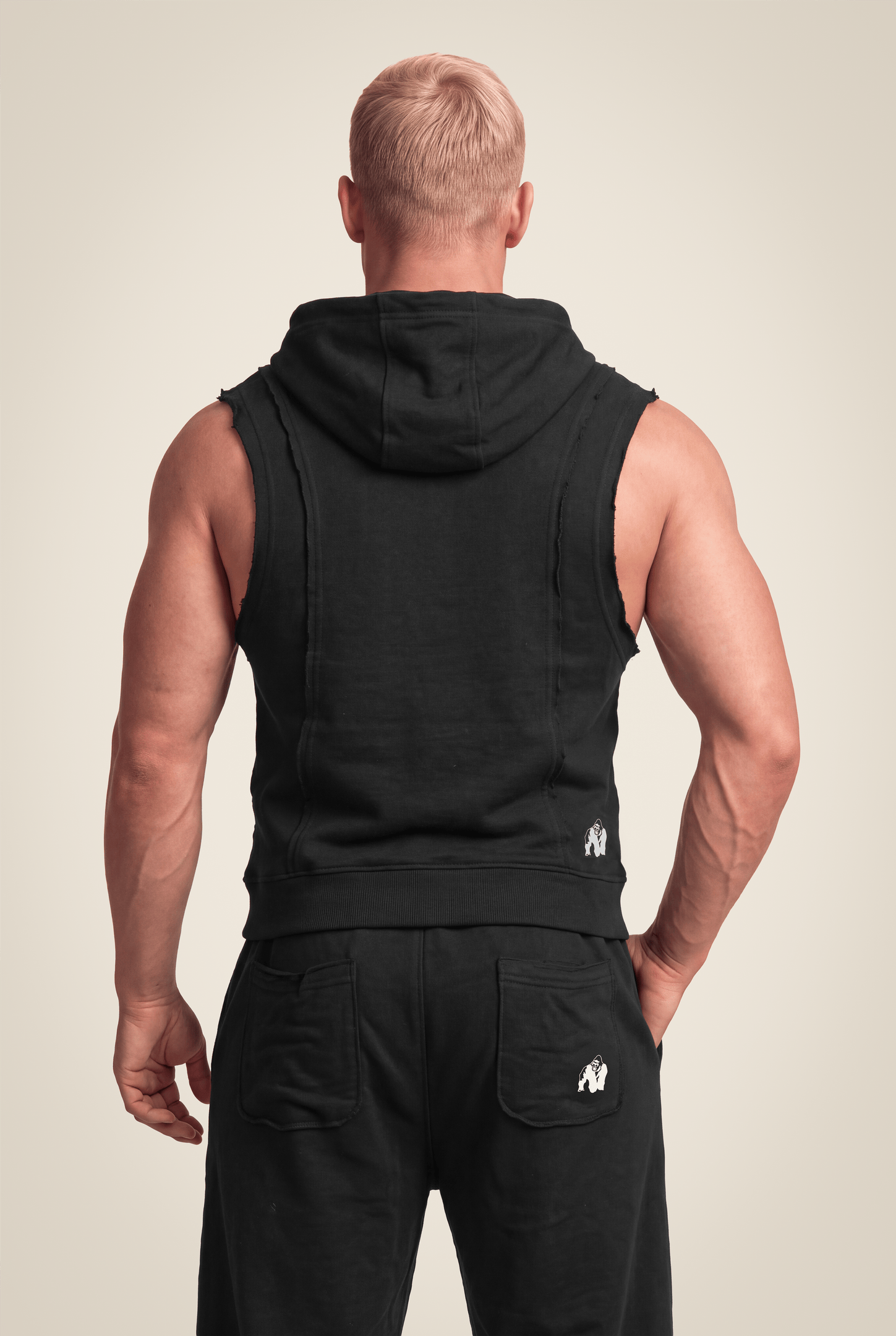 Gorilla Wear Asheville Raw Sleeveless Hoodie Hoodie & Sweatshirt Black