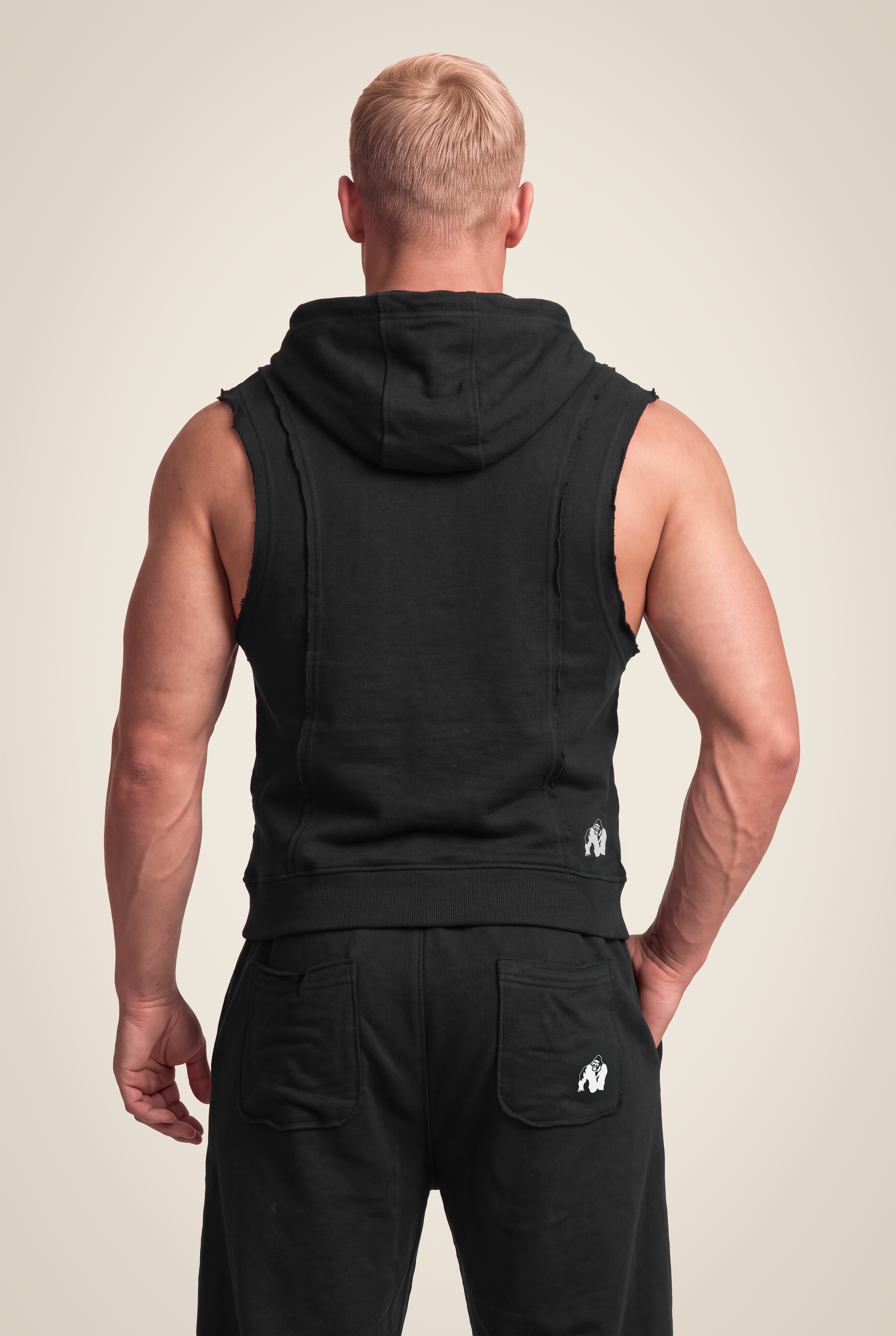 Gorilla Wear Asheville Raw Sleeveless Hoodie Hoodie & Sweatshirt Black