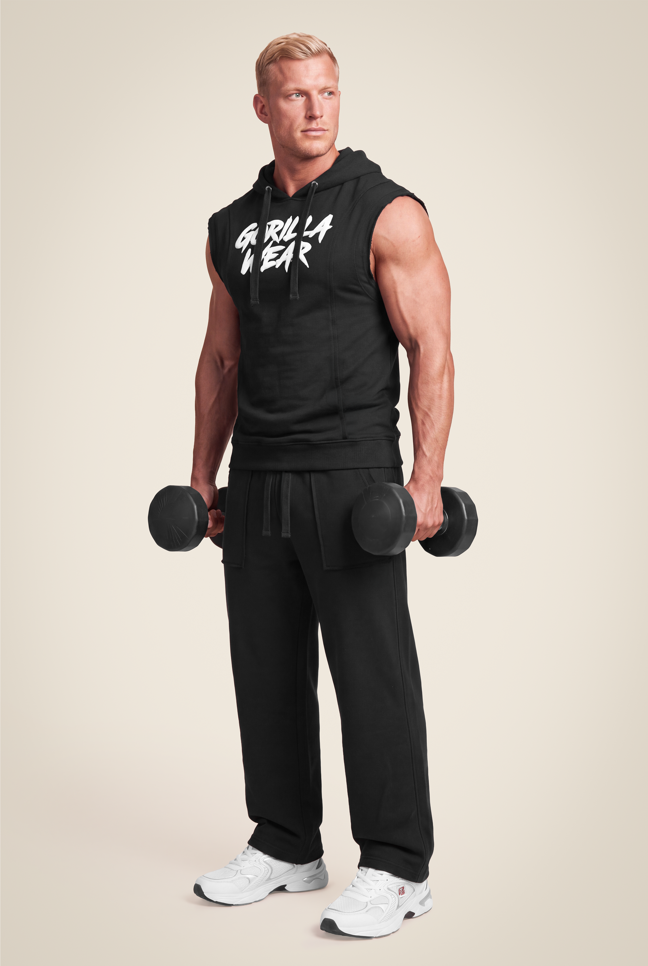 Gorilla Wear Asheville Raw Sleeveless Hoodie Hoodie & Sweatshirt Black