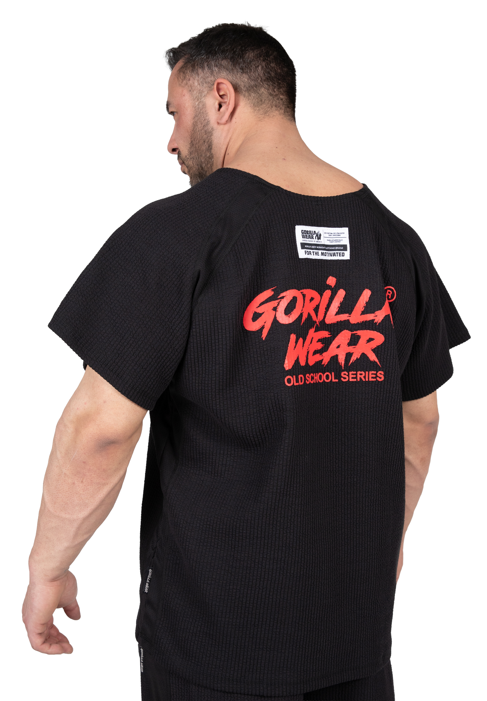 Gorilla Wear Augustine Old School Workout Top T-Shirt & Tops Black/Red