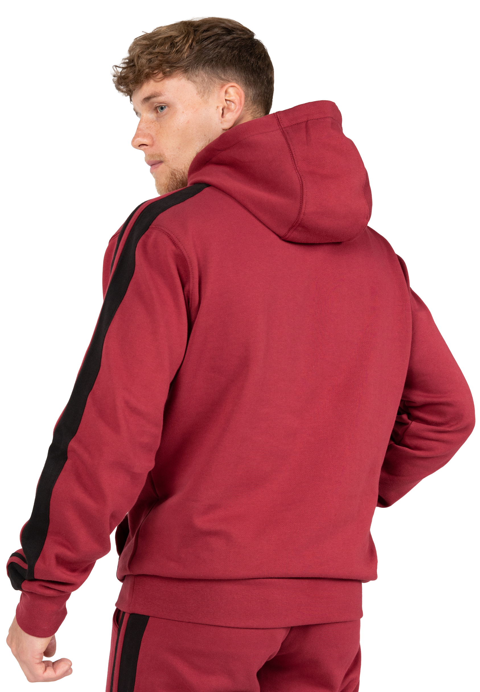 Gorilla Wear Banks Oversized Hoodie Hoodie & Sweatshirt Burgundy Red/Black