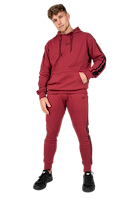 Gorilla Wear Banks Oversized Hoodie Hoodie & Sweatshirt Burgundy Red/Black