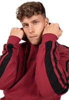 Gorilla Wear Banks Oversized Hoodie Hoodie & Sweatshirt Burgundy Red/Black