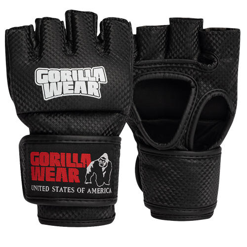 Gorilla Wear Berea MMA Gloves (Without Thumb) Fight Gear Black/White